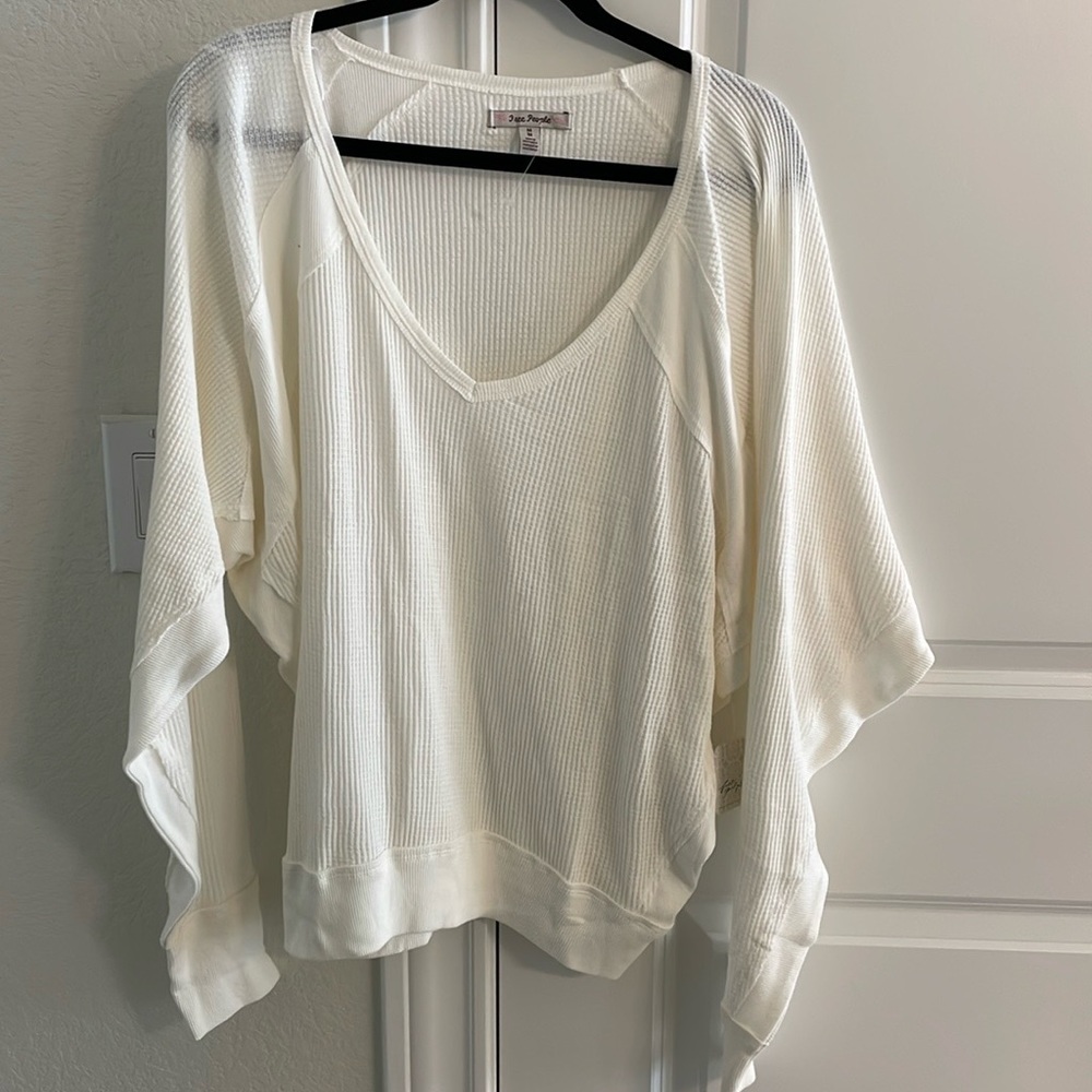 Free People Waffle Knit shirts.  Sz Md. Both new. One with tag, one without.